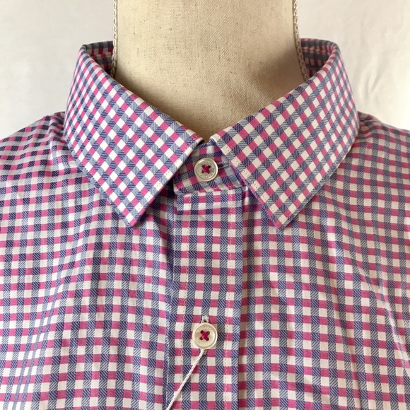NEW Bugatchi Shaped Fit Sport Shirt (Fitted) - Picture 8 of 8